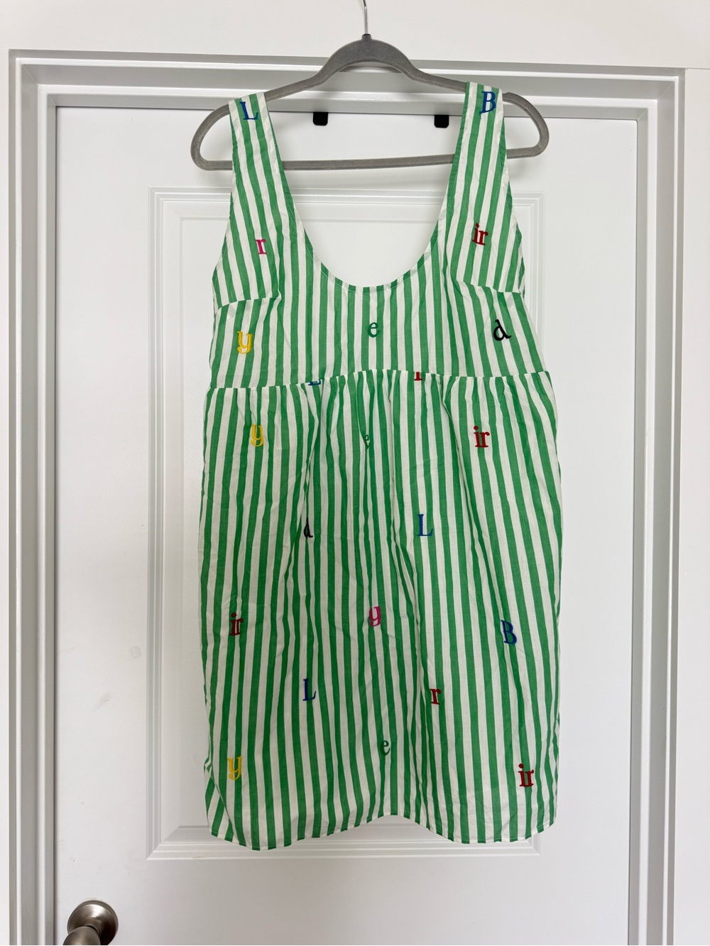 Anthropologie LyreBird Embroidered Stripe Dress - Picture 4 of 8